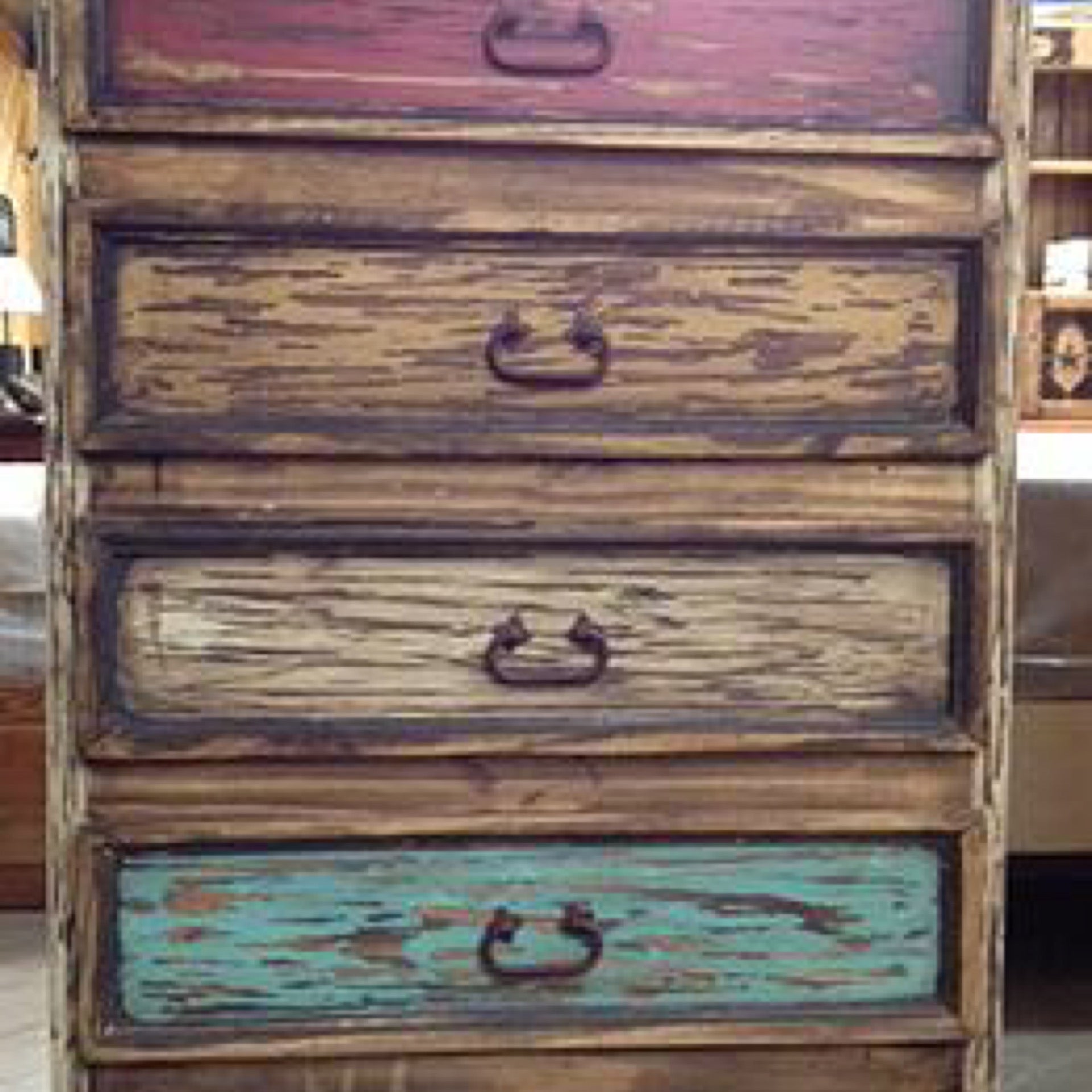 brown distressed dresser 5 Drawer Dresser – Rustic Furniture Depot main image 0